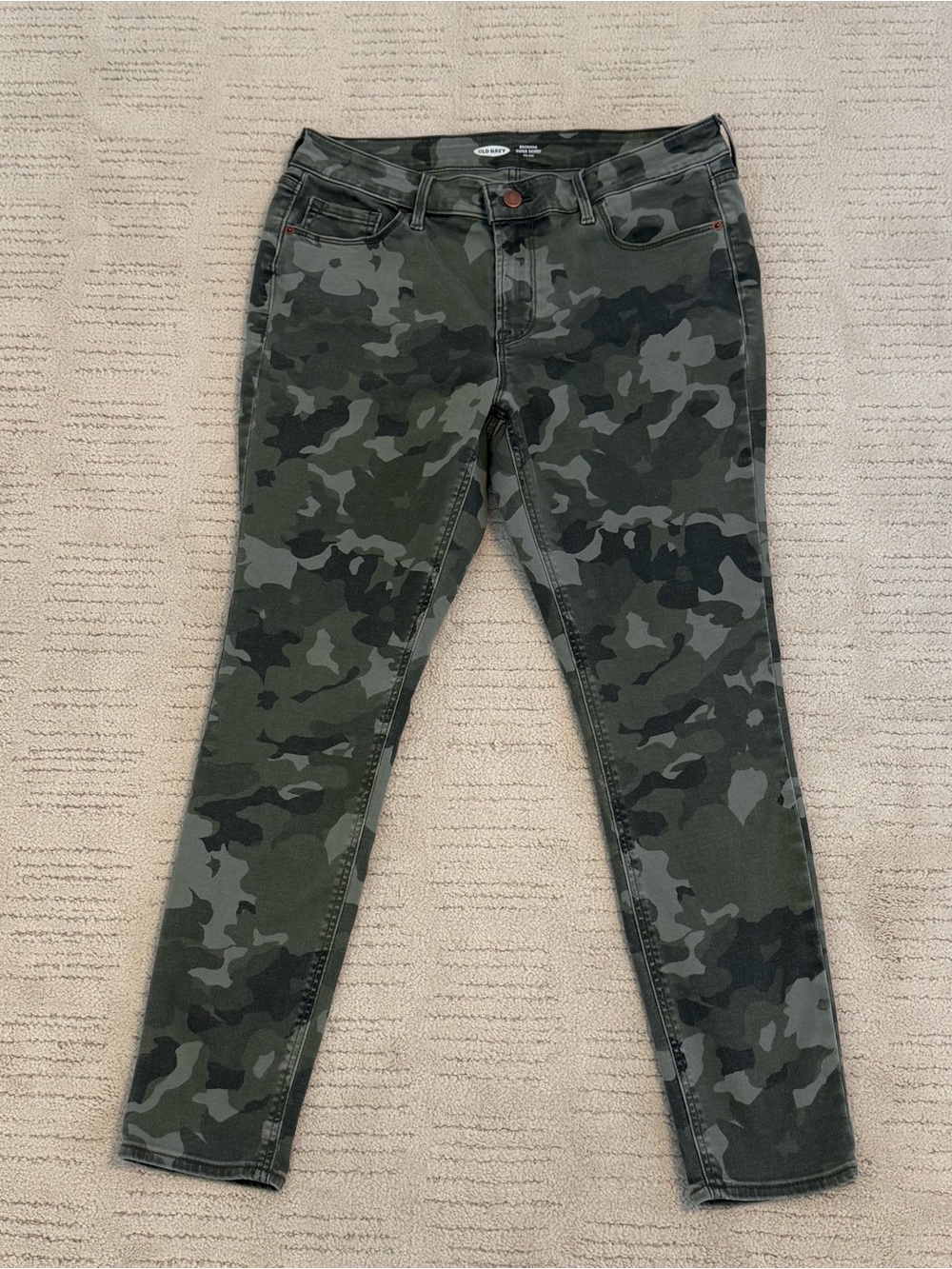 Old Navy Green Camouflage Skinny Jeans Size 12P